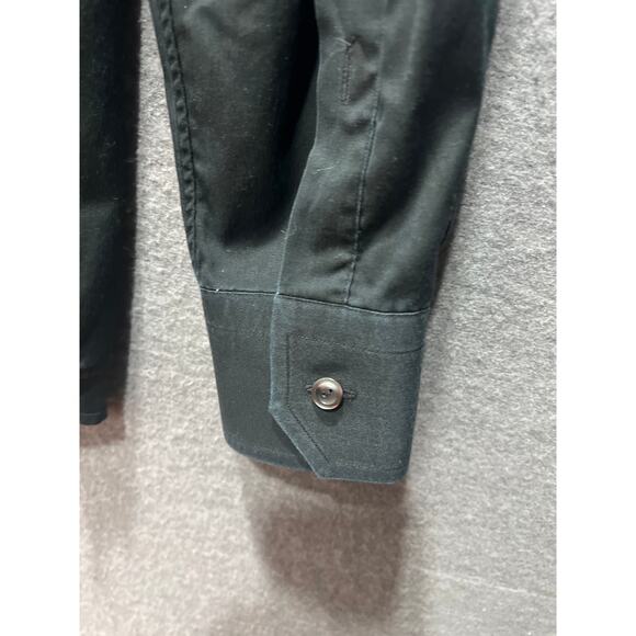 ETON Contemporary Mens All Black Button Down Long Sleeve Dress Shirt Size 16 - Picture 7 of 10